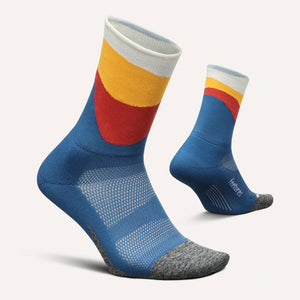 Elite Light Cushion Mini Crew (Retrograde Black/Retrograde Blue/Retrograde Teal )
