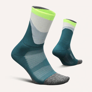 Elite Light Cushion Mini Crew (Retrograde Black/Retrograde Blue/Retrograde Teal )